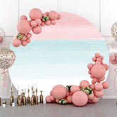 Rosa Und Blau Weiß Glücklich Geburtstag Kreis Hintergrund